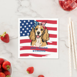 Patriotisk Cocker Spaniel Pappersservett