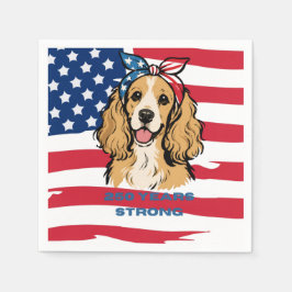 Patriotisk Cocker Spaniel Pappersservett