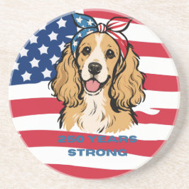 Patriotisk Cocker Spaniel Underlägg