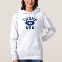 Patriotisk collegeklassisk Trump 45 Hoody