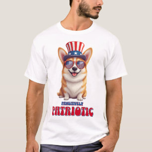 Patriotisk Corgi - Pawsitivt Patriotisk T Shirt