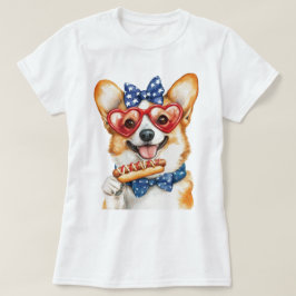 Patriotisk Corgi T Shirt