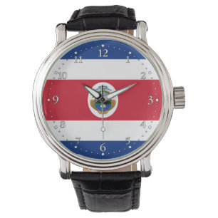 Patriotisk Costa Rica-flagga Armbandsur