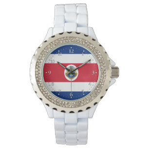 Patriotisk Costa Rica-flagga Armbandsur
