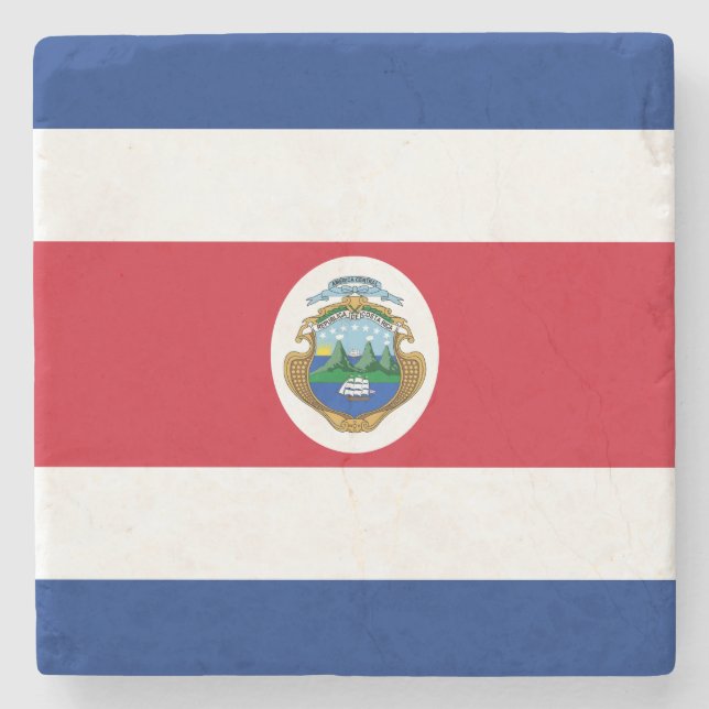 Patriotisk Costa Rica-flagga Stenunderlägg (Framsidan)