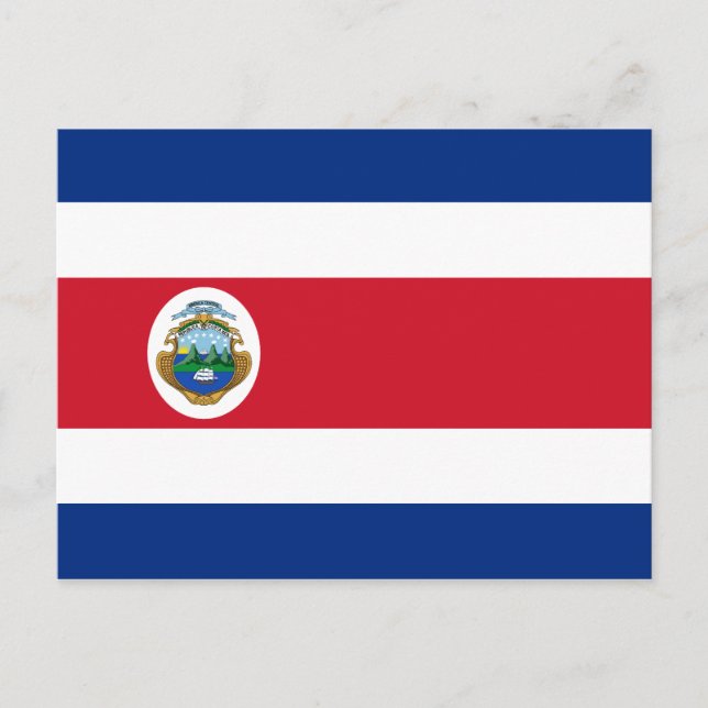 Patriotisk Costa Rica-flagga Vykort (Framsida)