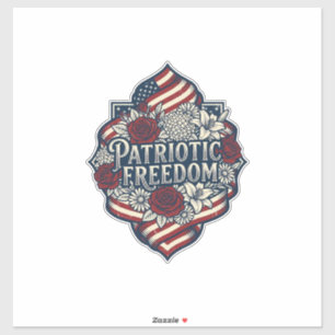 Patriotisk Cottage Garden Vector Grafisk T-Shirt_1 Klistermärken