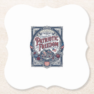 Patriotisk Cottage Garden Vector Grafisk T-shirt Underlägg Papper