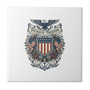 Patriotisk Cottagecore Amerika Vektorgrafik T-shir Kakelplatta