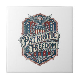 Patriotisk Country Gospel Vektorgrafik T-shirt Kakelplatta
