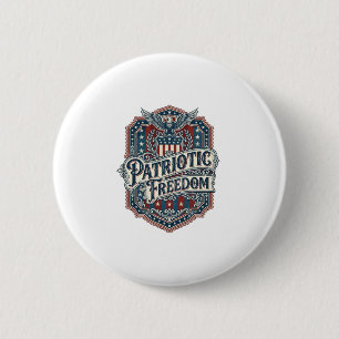 Patriotisk Country Gospel Vektorgrafisk T-shirt Knapp