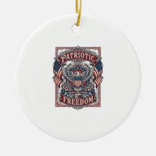 Patriotisk County Parad Vektorgrafisk Tee_1 Julgransprydnad Keramik