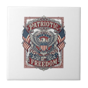 Patriotisk County Parad Vektorgrafisk Tee_1 Kakelplatta