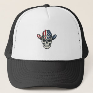 Patriotisk Cowboy Kallels Gravyr T-shirt_1 Keps