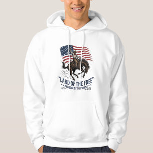 Patriotisk Cowboy Land Av De Fria Västra Tröja De Hoodie
