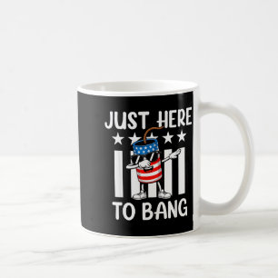 Patriotisk dabba fyrverkeri usa för fjärde juli kaffemugg