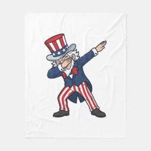 Patriotisk Dabbig Herr Vintage Vektor Design_ Fleecefilt