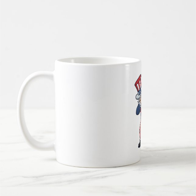 Patriotisk Dabbig Herr Vintage Vektor Design_ Kaffemugg (Vänster)
