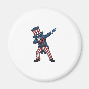 Patriotisk Dabbing Karaktär Vintage Vektor Design_ Magnet