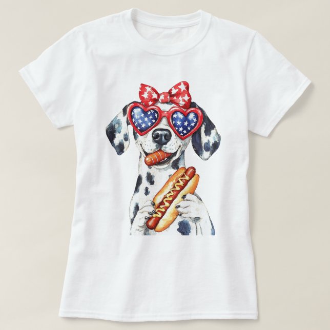 Patriotisk dalmatiner t shirt (Design framsida)