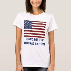 Patriotisk dam tshirt med amerikanska flaggan tee