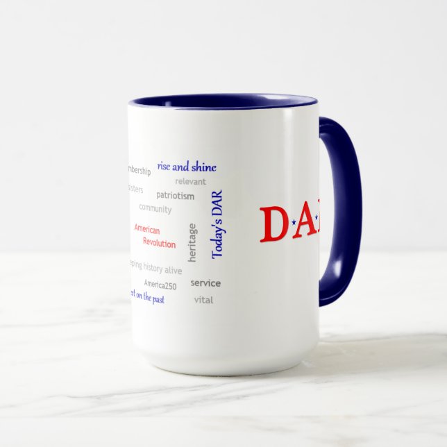 Patriotisk DAR Mugg (Framsida höger)