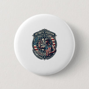 Patriotisk Dartspelare Vektorgrafik T-Shirt Knapp