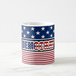 Patriotisk demokratisk stjärnor & ränder-mugg kaffemugg