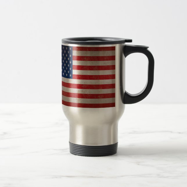 Patriotisk design för vintagestilamerikanska resemugg (Höger)