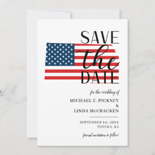 Patriotisk destination wedding i Kansas, USA Spara Datumet