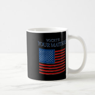 Patriotisk din röstsetikett för amerikanska Flagga Kaffemugg