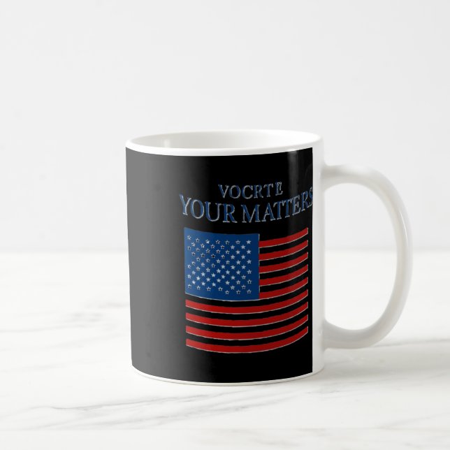 Patriotisk din röstsetikett för amerikanska Flagga Kaffemugg (Höger)