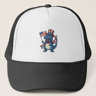 Patriotisk Dinosaurie Vintage Vektor T-Shirt Desig Keps