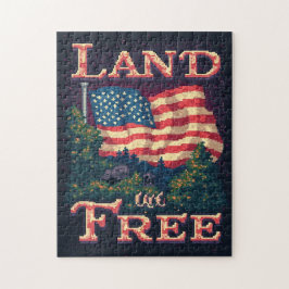 Patriotisk Dold Bild Mosaik Aktivitetsspel för Pussel