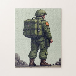 Patriotisk Dold Bild Mosaik Aktivitetsspel för Pussel