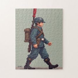 Patriotisk Dold Bild Mosaik Aktivitetsspel för Pussel