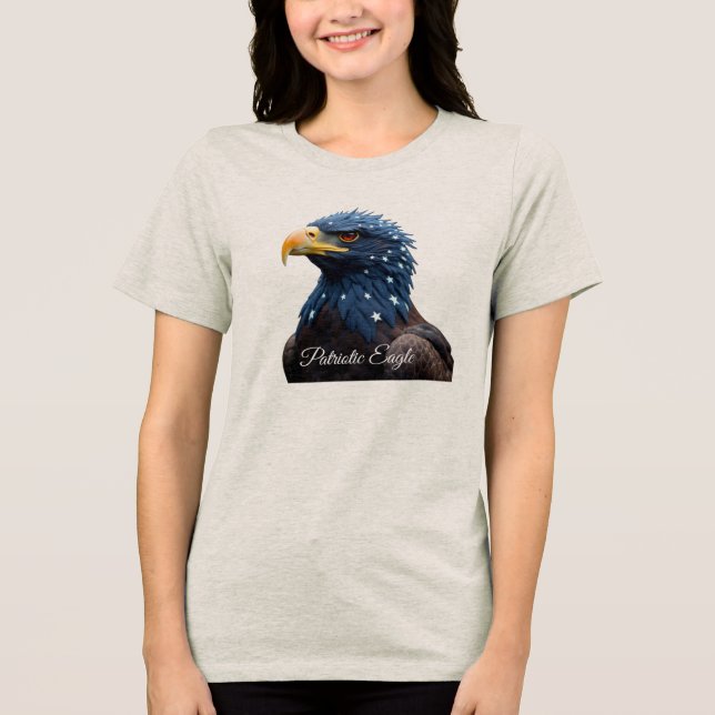 Patriotisk Eagle flick-t-shirt T Shirt (Framsida)