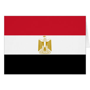 Patriotisk Egypten Flagga Hälsningskort