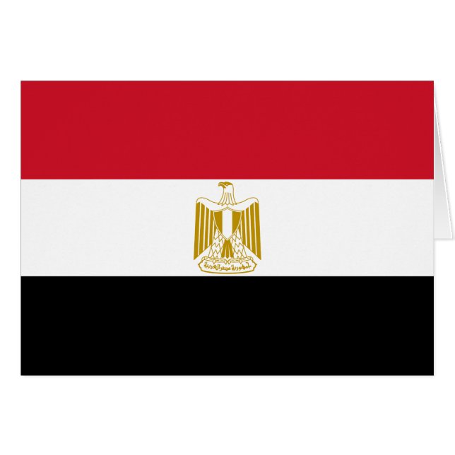 Patriotisk Egypten Flagga Hälsningskort (Framsidan Horizontal)