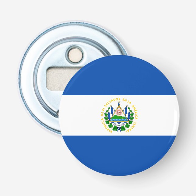 Patriotisk El Salvador-flagga Flasköppnare (Framsidan)