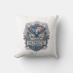Patriotisk elduppskjutningsfestival vektor grafisk kudde