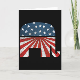 Patriotisk Elefant Amerikansk Flagga Usa Republika Kort