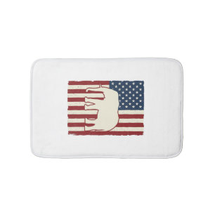 Patriotisk Elefantflagga Vintage Vector Design_1 Badrumsmatta