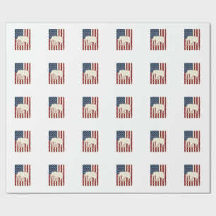 Patriotisk elefantflagga Vintage Vector Design_1 Presentpapper