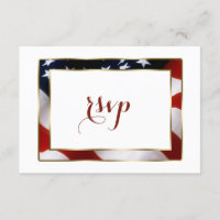 Patriotisk, Elegant USA flagga Guld Bröllop OSA
