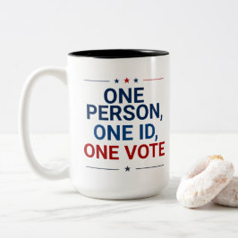 Patriotisk Ett Person, Ett ID, En Röst Två-Tonad Mugg