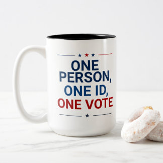 Patriotisk Ett Person, Ett ID, En Röst Två-Tonad Mugg