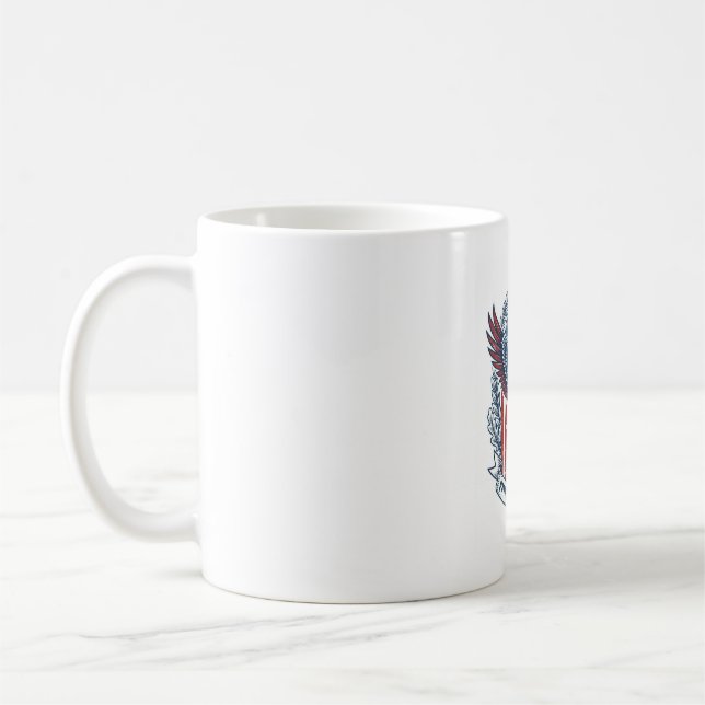 Patriotisk examens Vector Graphic T-shirt Kaffemugg (Vänster)