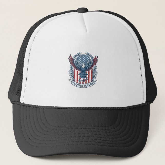 Patriotisk examens Vector Graphic T-shirt Keps (Framsida)