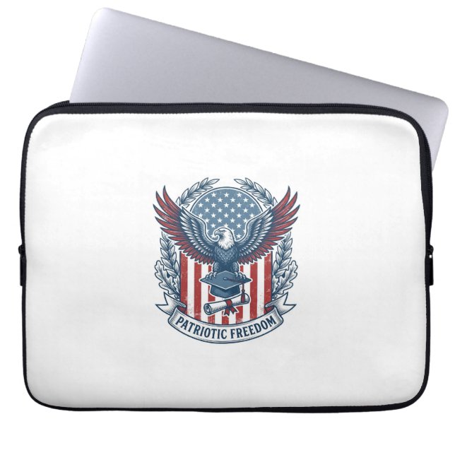 Patriotisk examens Vector Graphic T-shirt Laptop Fodral (Framsidan)
